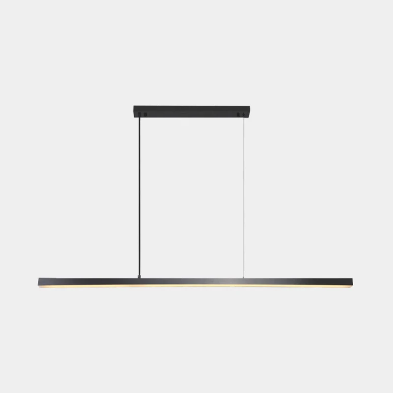 Pendant Light Brass Linear Dimmable LED, Black / Gold