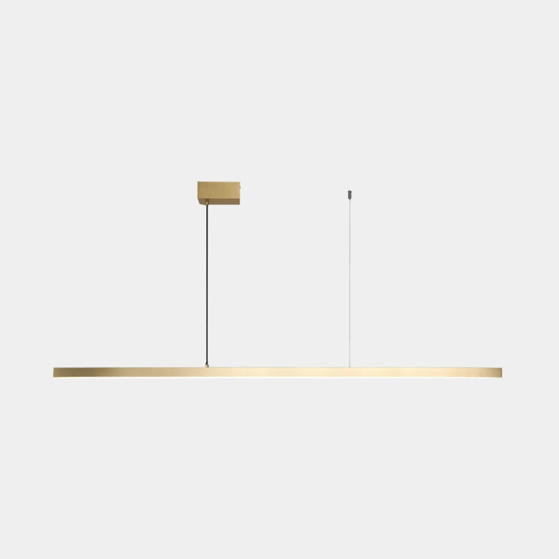 Pendant Light Brass Linear Dimmable LED, Black / Gold