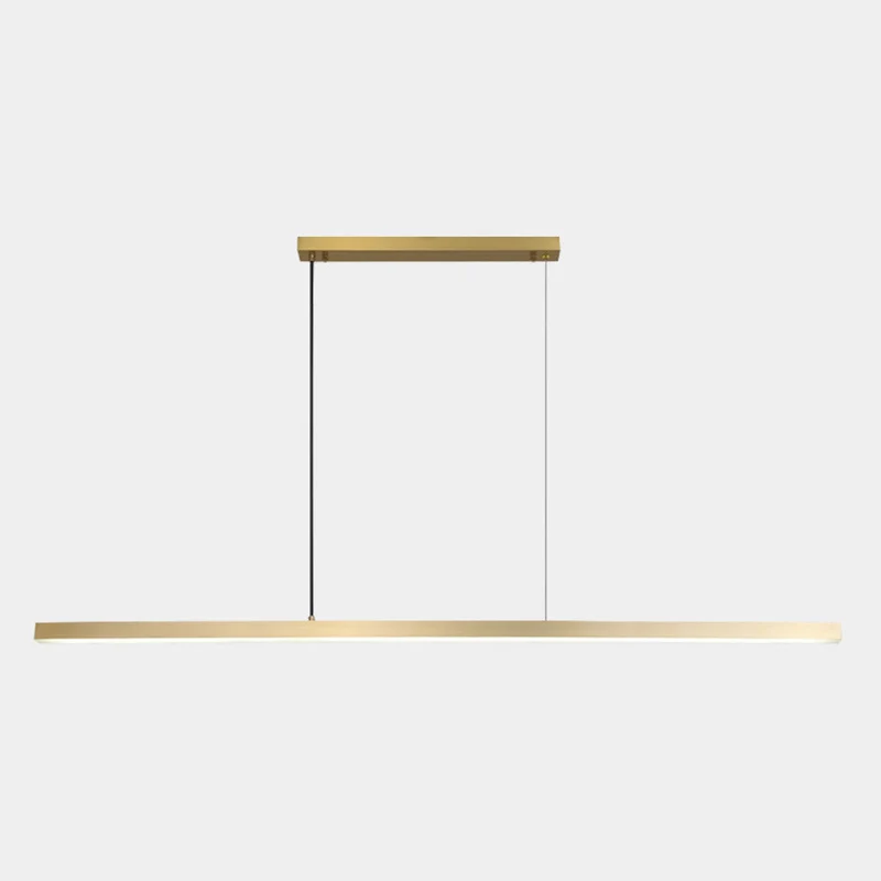 Pendant Light Brass Linear Dimmable LED, Black / Gold