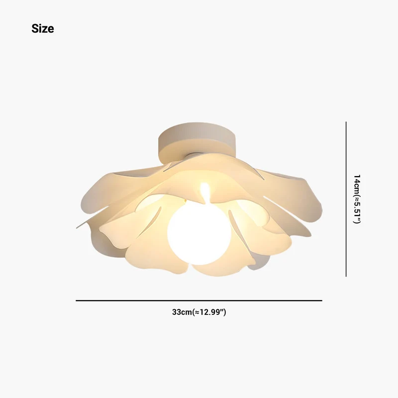 Plafondlamp Bloem Semi-Flush Acryl Wit Modern LED Verlichting Slaapkamer Woonkamer Scandinavisch Design | Sansoti