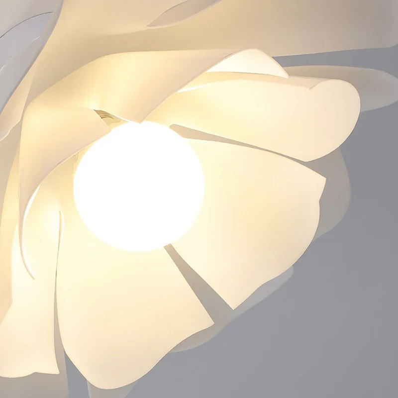 Plafondlamp Bloem Semi-Flush Acryl Wit Modern LED Verlichting Slaapkamer Woonkamer Scandinavisch Design | Sansoti