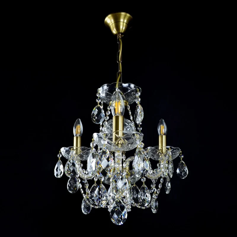 Casa Padrino Luxus Barock Kristall Kronleuchter Silber Ø 45 x H. 42 cm - Prunkvoller Messing Kronleuchter mit böhmischem Kristallglas - Barock Möbel - Edel & Prunkvoll