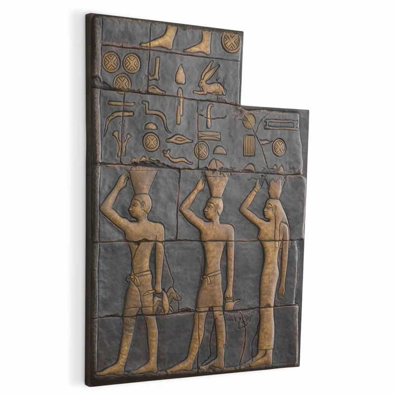 Casa Padrino Luxus Wandrelief mit ägyptischen Motiven Bronze H. 110 cm - Luxus Wanddeko im ägyptischen Stil - Hotel & Büro Deko