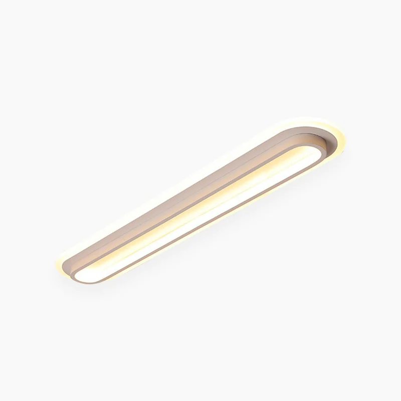 Ovale LED Plafondlamp Flush Mount Minimalistisch Design Zwart Wit voor Gang Entree Balkon Hal Woonruimte | Sansoti