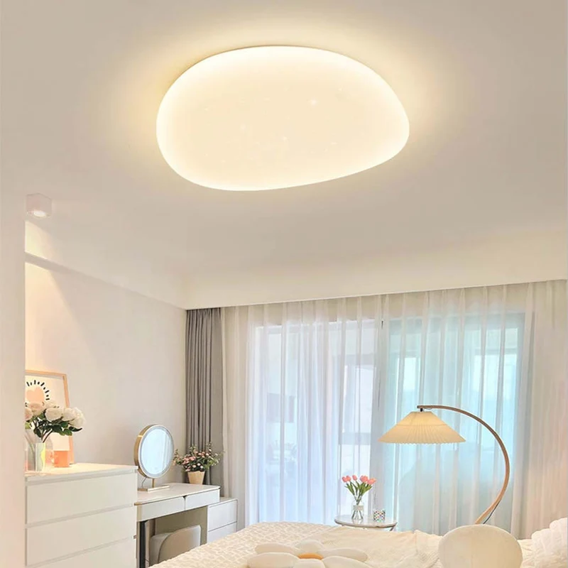 Plafondlamp Organisch Wit Acryl Dimbaar met Afstandsbediening Stervorm LED Modern Slaapkamer Woonkamer | Sansoti