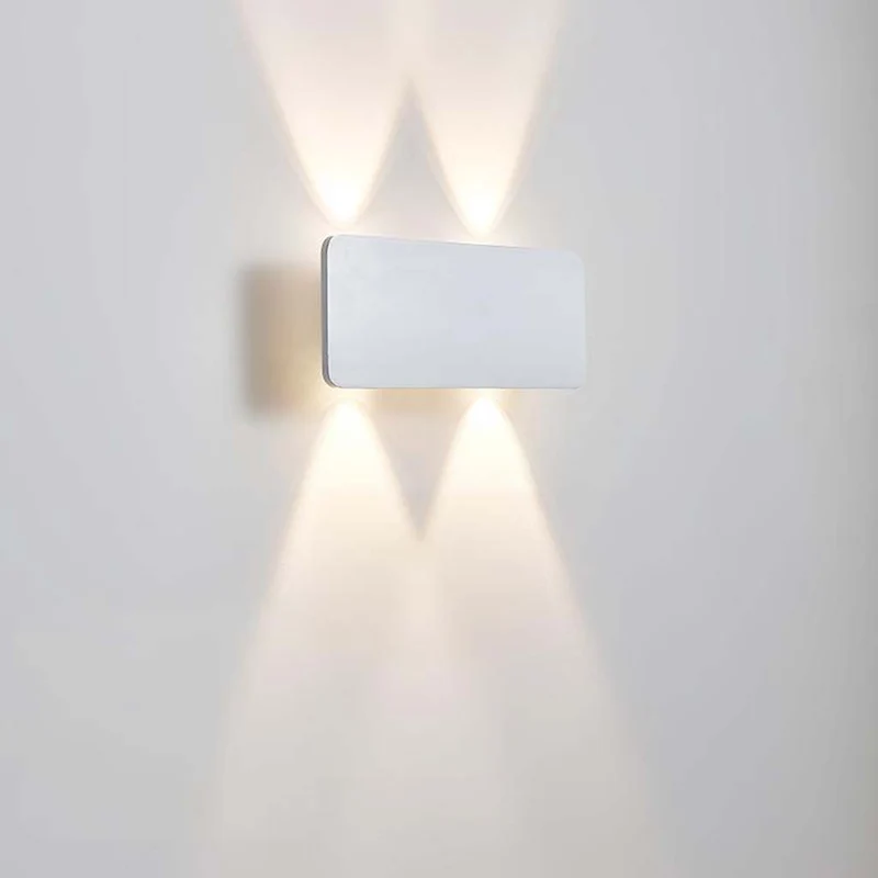 Moderne Rechthoekige LED Wandlamp Aluminium Minimalistisch Design 5 Kleuren Sfeerverlichting Gang Woonkamer | Sansoti