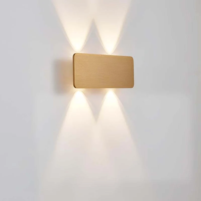 Moderne Rechthoekige LED Wandlamp Aluminium Minimalistisch Design 5 Kleuren Sfeerverlichting Gang Woonkamer | Sansoti