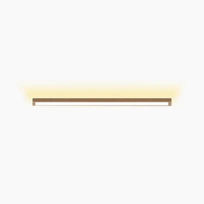 Lineaire Plafondlamp Hout 60-180cm LED Dimbaar 3 Lichtkleuren Smal Design voor Gang Hal Woonkamer Scandinavisch | Sansoti