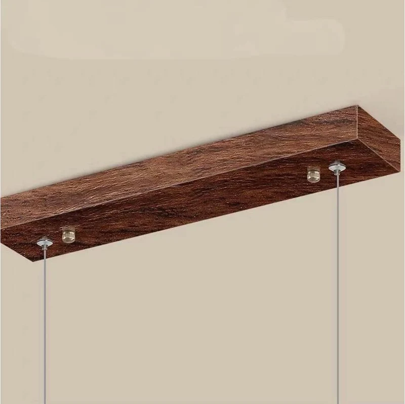 Hanglamp Lineair LED Dimbaar Notenhout IJzer Acrylic Eetkamer Woonkamer Scandinavisch Modern Design Verlichting | Sansoti