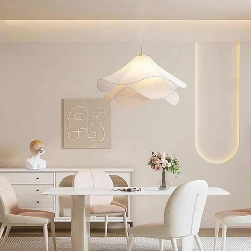Hanglamp Gelaagde Bloembladkap Stoffen Plafondverlichting Woonkamer Eetkamer Lampenkap Scandinavisch Design | Sansoti