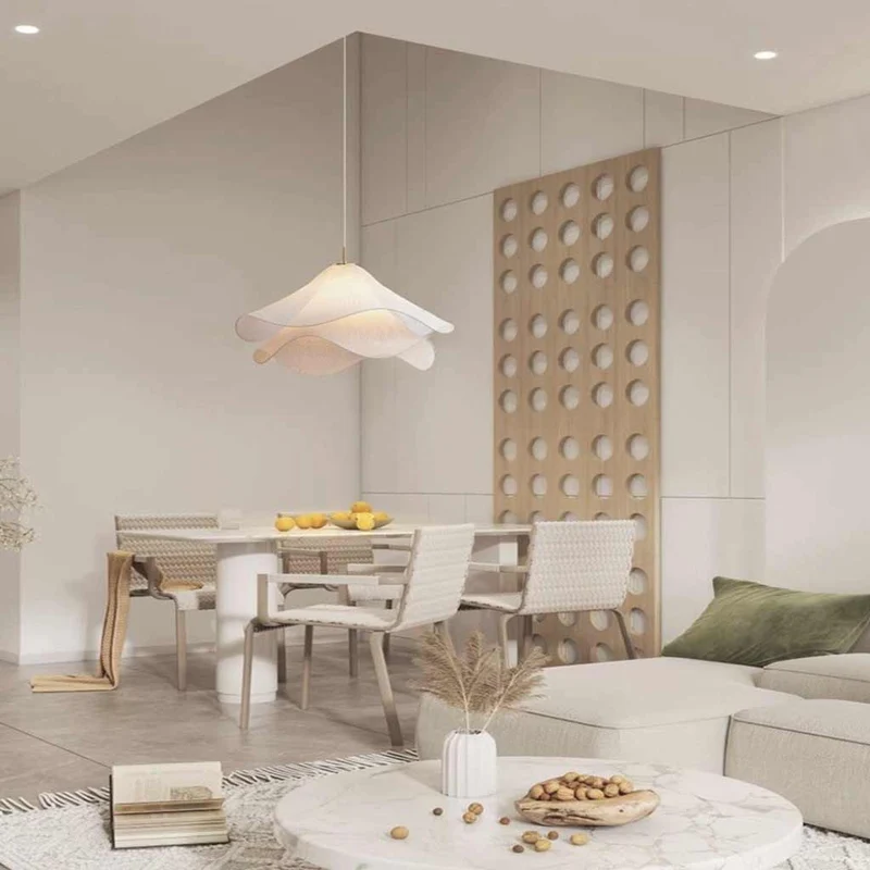 Hanglamp Gelaagde Bloembladkap Stoffen Plafondverlichting Woonkamer Eetkamer Lampenkap Scandinavisch Design | Sansoti