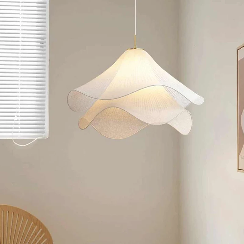 Hanglamp Gelaagde Bloembladkap Stoffen Plafondverlichting Woonkamer Eetkamer Lampenkap Scandinavisch Design | Sansoti