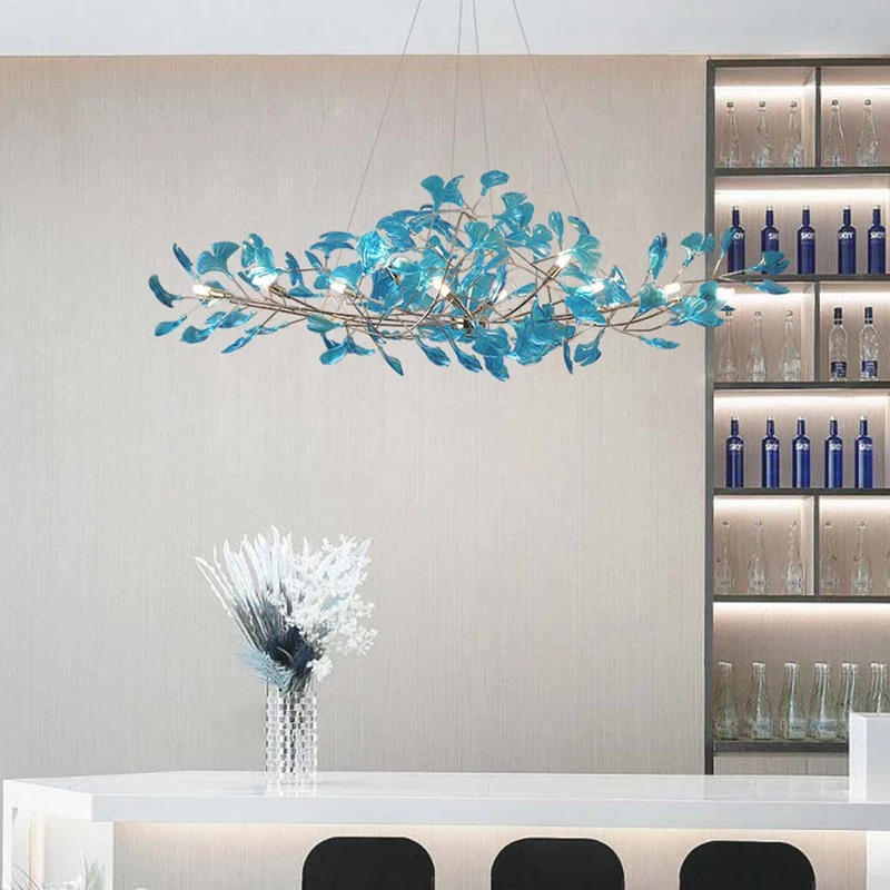 Hanglamp Ginkgoblad Acryl met LED 3 Lichttemperaturen Modern Design voor Eetkamer Woonkamer Slaapkamer | Sansoti