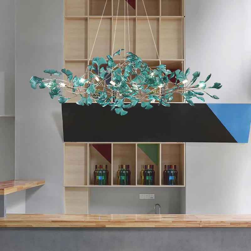 Hanglamp Ginkgoblad Acryl met LED 3 Lichttemperaturen Modern Design voor Eetkamer Woonkamer Slaapkamer | Sansoti