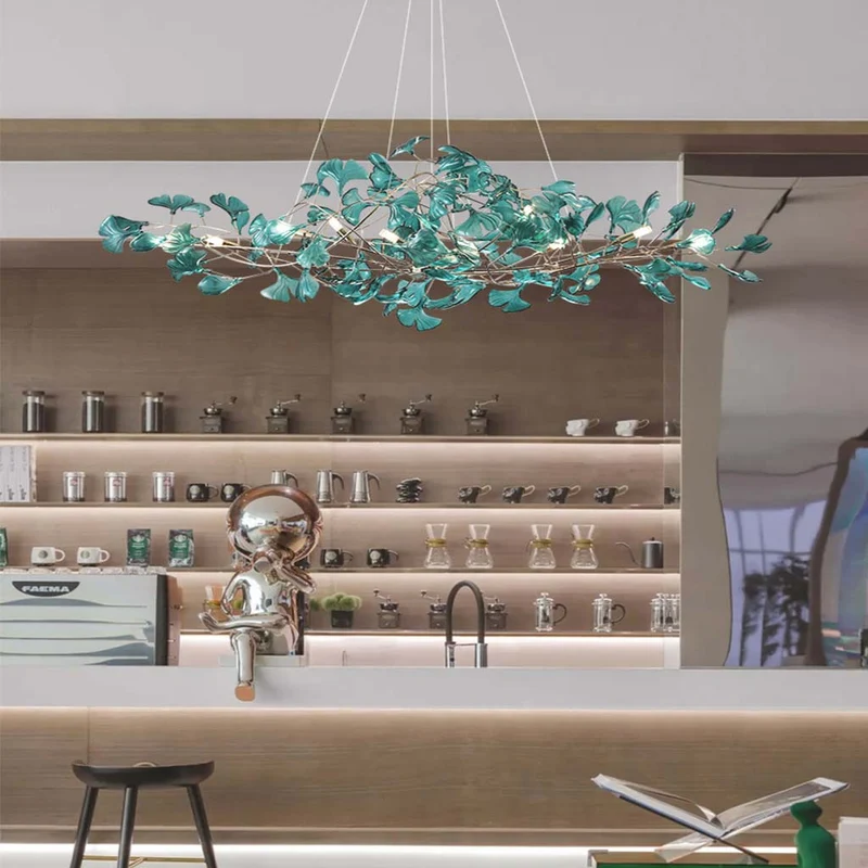 Hanglamp Ginkgoblad Acryl met LED 3 Lichttemperaturen Modern Design voor Eetkamer Woonkamer Slaapkamer | Sansoti
