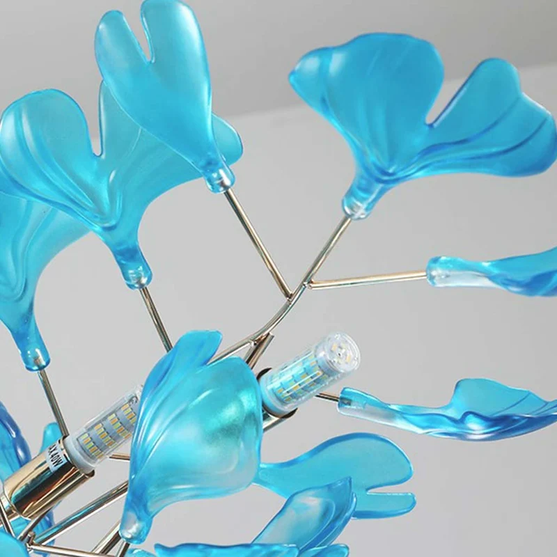 Hanglamp Ginkgoblad Acryl met LED 3 Lichttemperaturen Modern Design voor Eetkamer Woonkamer Slaapkamer | Sansoti