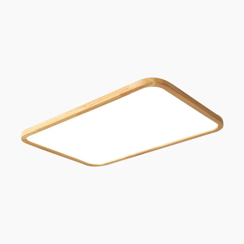 Ultradunne Houten Plafondlamp Full Spectrum LED Dimbaar met Instelbare Kleurtemperatuur Modern Scandinavisch | Sansoti