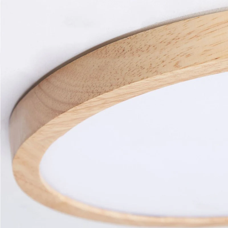 Ultradunne Houten Plafondlamp Full Spectrum LED Dimbaar met Instelbare Kleurtemperatuur Modern Scandinavisch | Sansoti