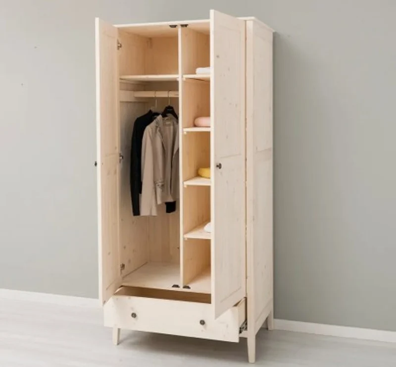 Casa Padrino Kleiderschrank im Landhausstil mit 2 Türen, 95 x 55 x 200 cm