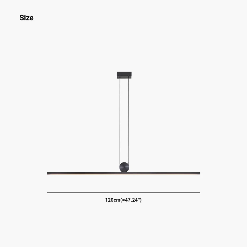 Dimbare LED Hanglamp Lineair Zwart Aluminium Modern Design Woonkamer Eetkamer Keuken Sfeerlicht Strak | Sansoti
