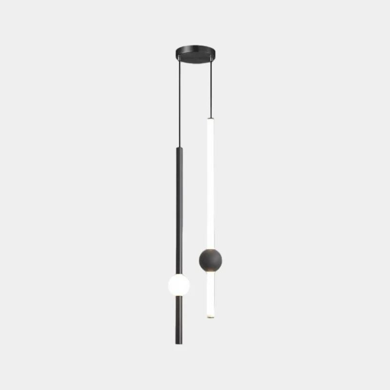 Lineaire Hanglamp LED met Glazen Bol IJzer Dimbaar Scandinavisch Modern Design Eetkamer Woonkamer Verlichting | Sansoti