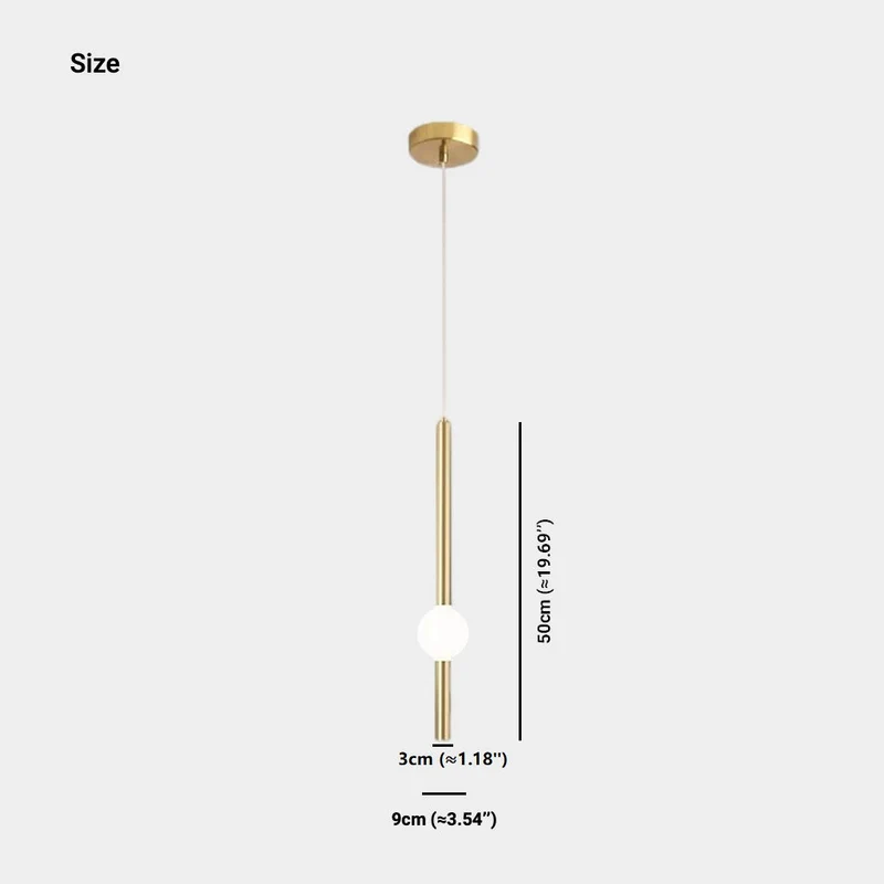 Lineaire Hanglamp LED met Glazen Bol IJzer Dimbaar Scandinavisch Modern Design Eetkamer Woonkamer Verlichting | Sansoti