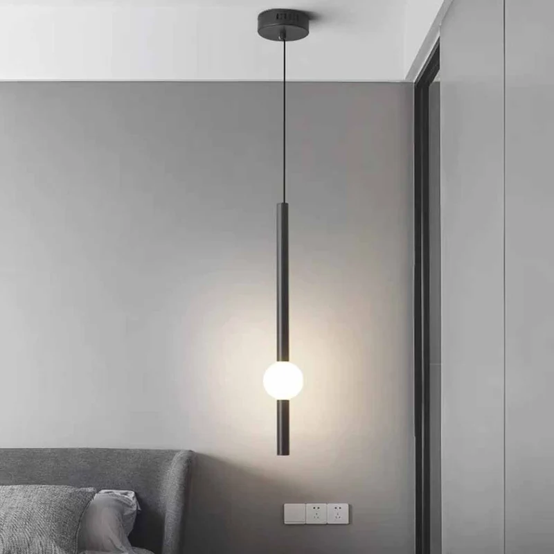 Hanglamp LED Lineair IJzer Glas Modern Minimalistisch Scandinavisch Design Eethoek Slaapkamer Woonkamer | Sansoti