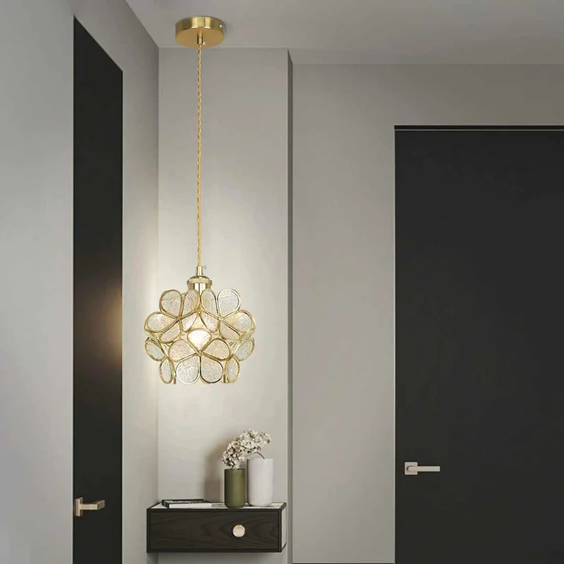 Hanglamp Bloemblaadjes Glas Messing Verstelbaar LED Verlichting Eetkamer Keuken Woonkamer Nordic Scandinavisch | Sansoti