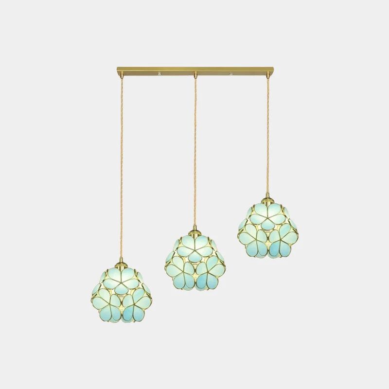 Hanglamp Bloemblaadjes Glas Messing Verstelbaar LED Verlichting Eetkamer Keuken Woonkamer Nordic Scandinavisch | Sansoti
