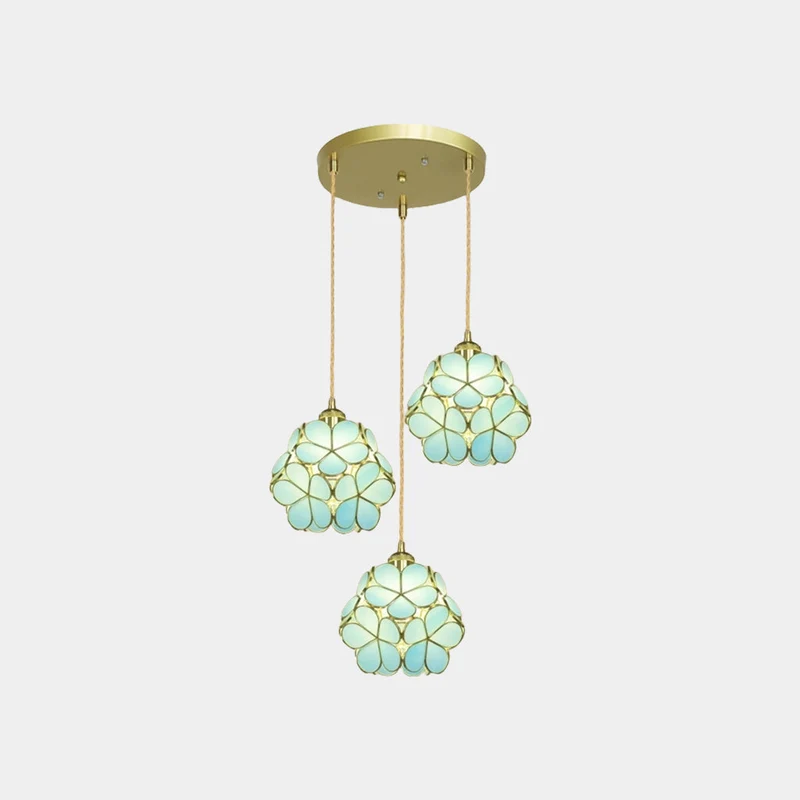 Hanglamp Bloemblaadjes Glas Messing Verstelbaar LED Verlichting Eetkamer Keuken Woonkamer Nordic Scandinavisch | Sansoti