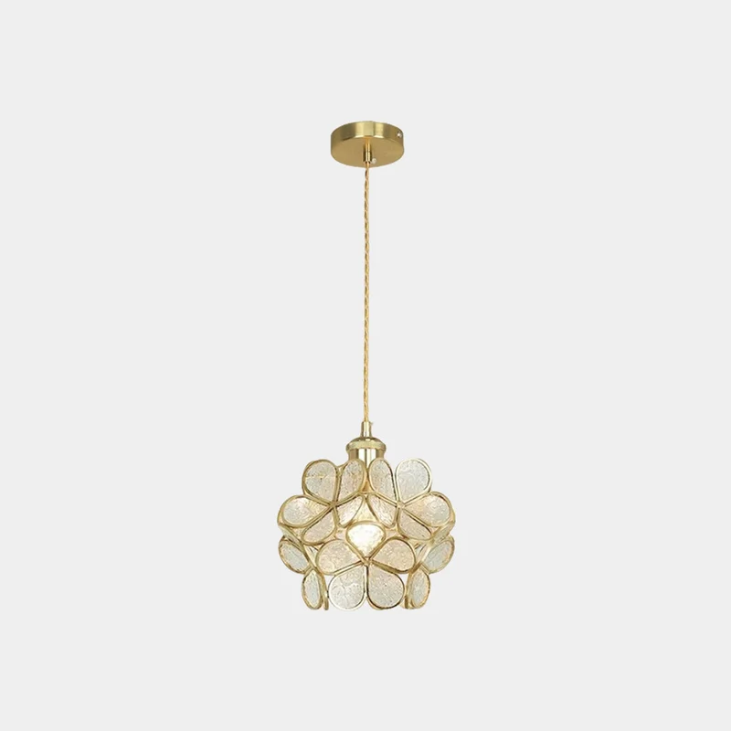 Hanglamp Bloemblaadjes Glas Messing Verstelbaar LED Verlichting Eetkamer Keuken Woonkamer Nordic Scandinavisch | Sansoti