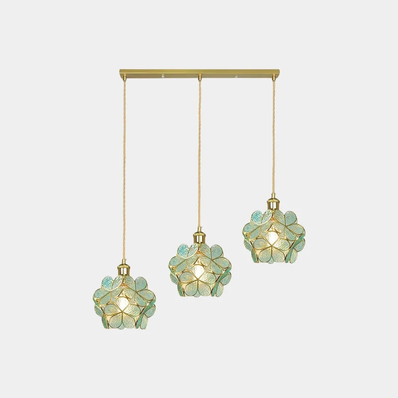 Hanglamp Bloemblaadjes Glas Messing Verstelbaar LED Verlichting Eetkamer Keuken Woonkamer Nordic Scandinavisch | Sansoti
