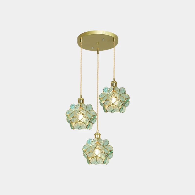 Hanglamp Bloemblaadjes Glas Messing Verstelbaar LED Verlichting Eetkamer Keuken Woonkamer Nordic Scandinavisch | Sansoti