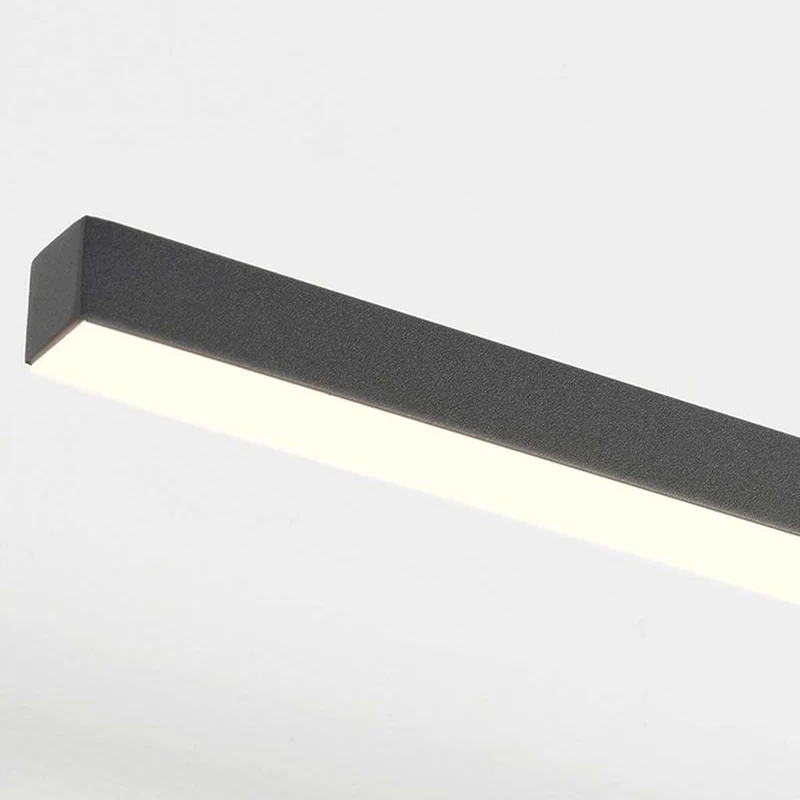 Lineaire Badkamerlamp Zwart Metaal LED Wandverlichting Spiegel Modern Minimalistisch Design 60-150cm | Sansoti