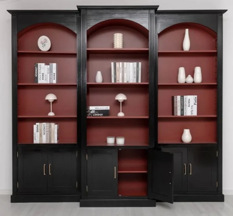 Casa Padrino Bücherregal im Landhausstil, 296 x 30 x 250 cm