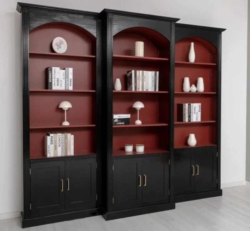 Casa Padrino Bücherregal im Landhausstil, 296 x 30 x 250 cm