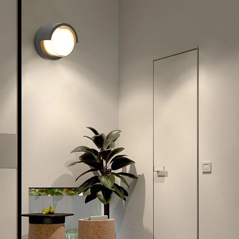 Wandlamp Voor Buiten LED Rond of Vierkant Zwart of Wit 3W-8W IP54 Gevel Terras Moderne Buitenverlichting | Sansoti