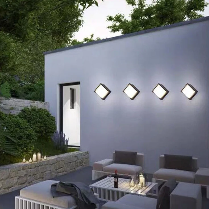 Wandlamp Voor Buiten LED Rond of Vierkant Zwart of Wit 3W-8W IP54 Gevel Terras Moderne Buitenverlichting | Sansoti