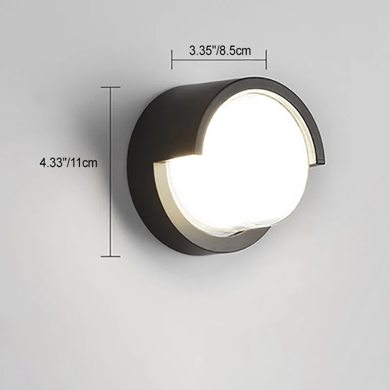 Wandlamp Voor Buiten LED Rond of Vierkant Zwart of Wit 3W-8W IP54 Gevel Terras Moderne Buitenverlichting | Sansoti