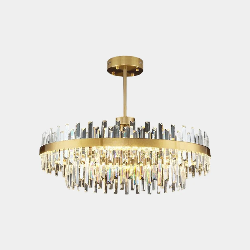 Kristallen Kroonluchter LED Goud Rond Ovaal Instelbare Lichtkleur Eetkamer Woonkamer Luxe Modern Design | Sansoti