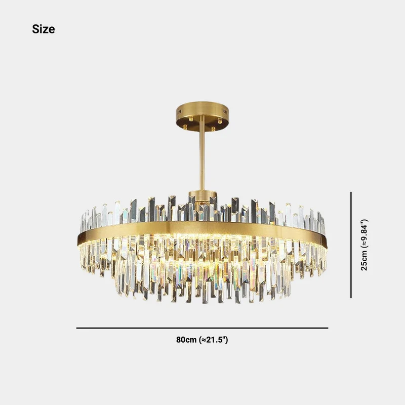Kristallen Kroonluchter LED Goud Rond Ovaal Instelbare Lichtkleur Eetkamer Woonkamer Luxe Modern Design | Sansoti