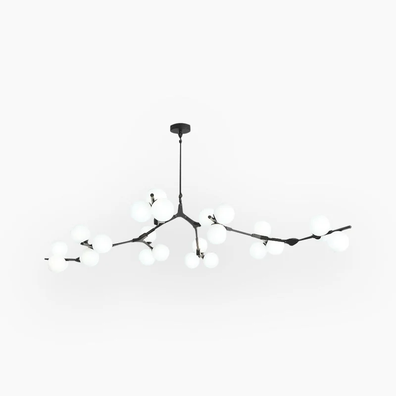 Kroonluchter Glazen Bollen Vertakte Armen Metaal 12-24 Lichtpunten Modern Design Woonkamer Eetkamer Hal | Sansoti