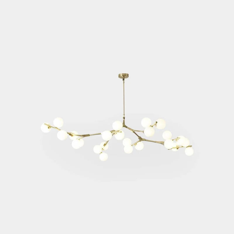 Kroonluchter Glazen Bollen Vertakte Armen Metaal 12-24 Lichtpunten Modern Design Woonkamer Eetkamer Hal | Sansoti