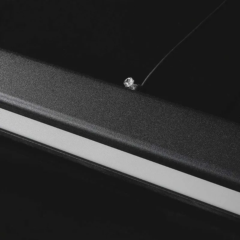 Lineaire Hanglamp Aluminium LED Dimbaar Modern Minimalistisch Design Zwart Wit Eetkamer Woonkamer Verlichting | Sansoti