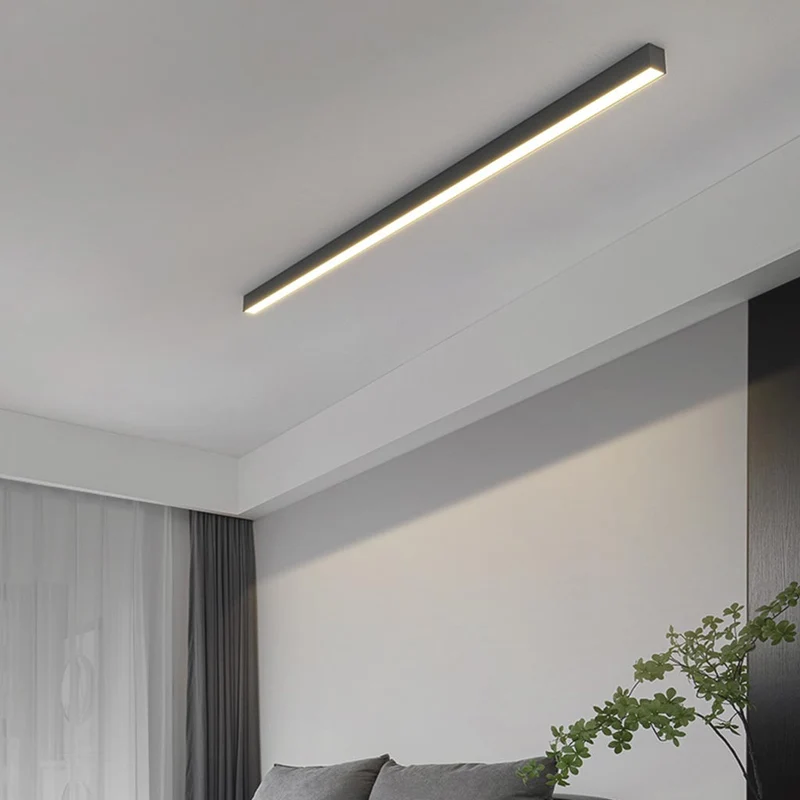 Lineaire Plafondlamp LED Strak Design Instelbaar Licht Zwart Wit Modern Interieur Energiezuinig Verlichting | Sansoti