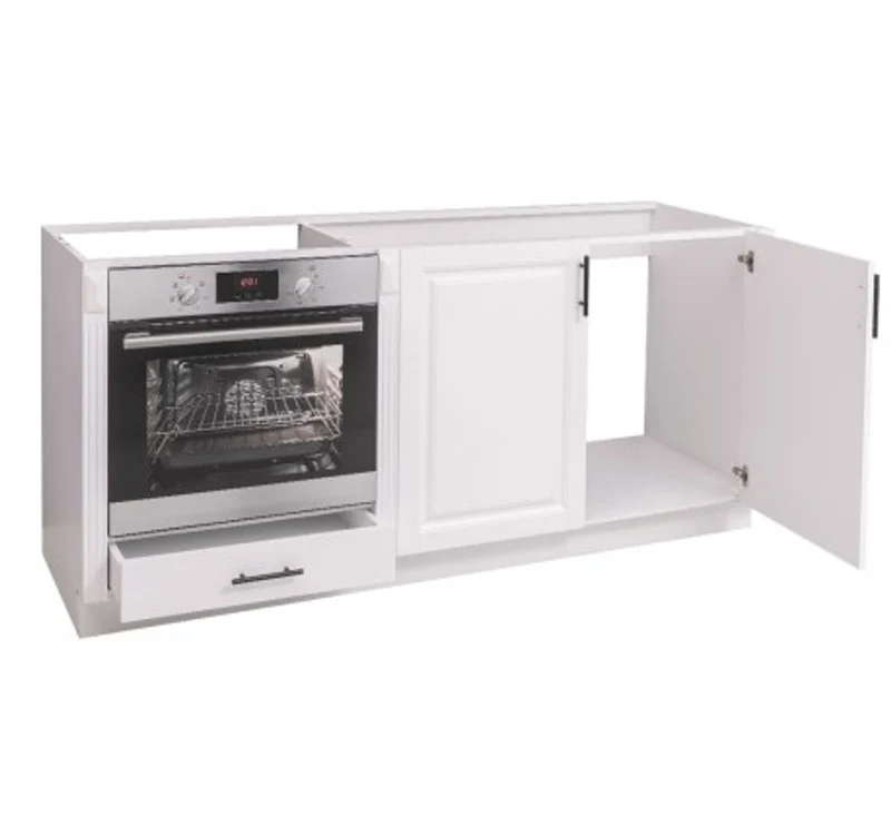 Casa Padrino Küchenschrank im Landhausstil mit 2 Türen und 1 Schublade, 175 x 58 x 85 cm