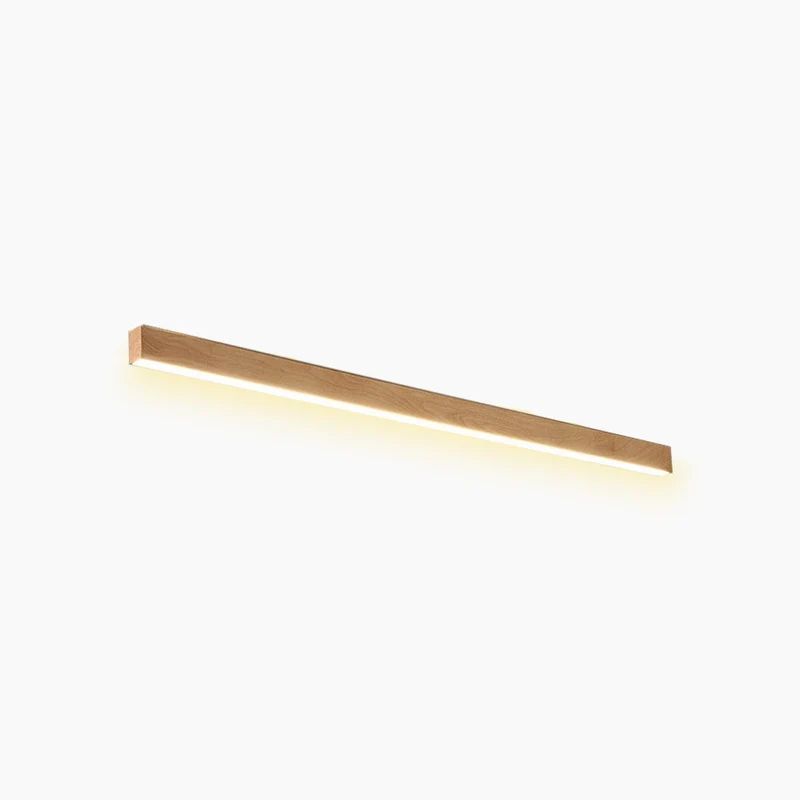 Plafondlamp Lineair LED Dimbaar Houtlook Ijzer Acryl Gang Hal Entree Afstandsbediening Warm Neutraal Wit | Sansoti