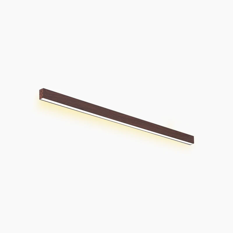 Plafondlamp Lineair LED Dimbaar Houtlook Ijzer Acryl Gang Hal Entree Afstandsbediening Warm Neutraal Wit | Sansoti