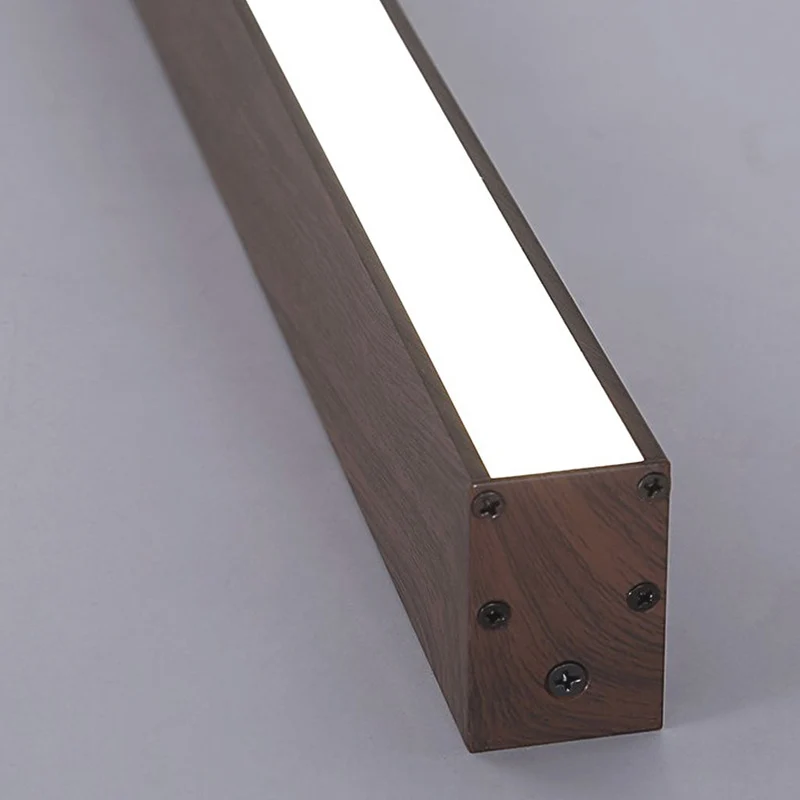Plafondlamp Lineair LED Dimbaar Houtlook Ijzer Acryl Gang Hal Entree Afstandsbediening Warm Neutraal Wit | Sansoti