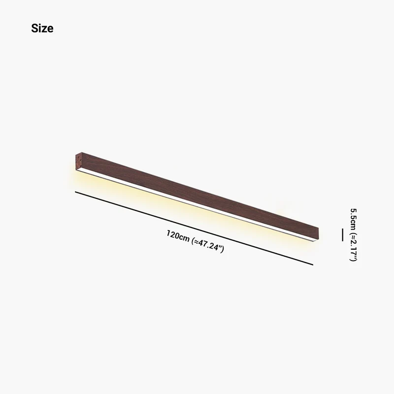 Plafondlamp Lineair LED Dimbaar Houtlook Ijzer Acryl Gang Hal Entree Afstandsbediening Warm Neutraal Wit | Sansoti